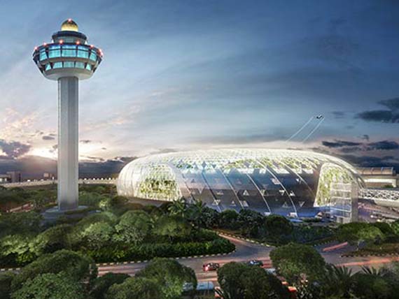 อลังการงานสร้าง สิงคโปร์เปิดน้ำตกยักษ์กลางสนามบินชางงี เตรียมเปิดใช้งานจริงต้นปี 2019