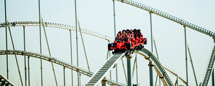Formula Rossa สวนสนุก Ferrari World, UAE formula rossa สวนสนุก ferrari world