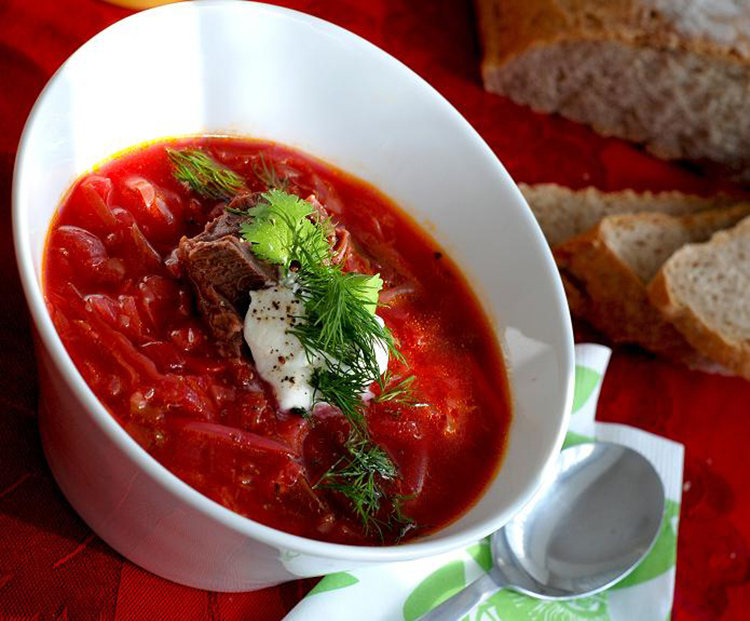 ซุปแดง (Borsch), อาหารรัสเซีย เที่ยวรัสเซีย, อาหารรัสเซีย