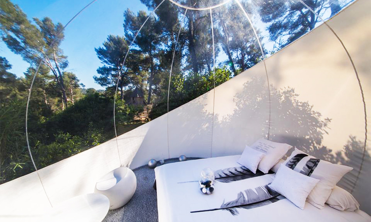 โรงแรมฟองสบู่ Attrap'Rêves, Allauch, France โรงแรมฟองสบู่, bubble hotels, ฝรั่งเศส