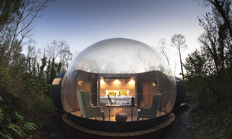 โรงแรมฟองสบู่ Finn Lough, Enniskillen, Northern Ireland โรงแรมฟองสบู่, bubble hotels, ไอซ์แลนด์
