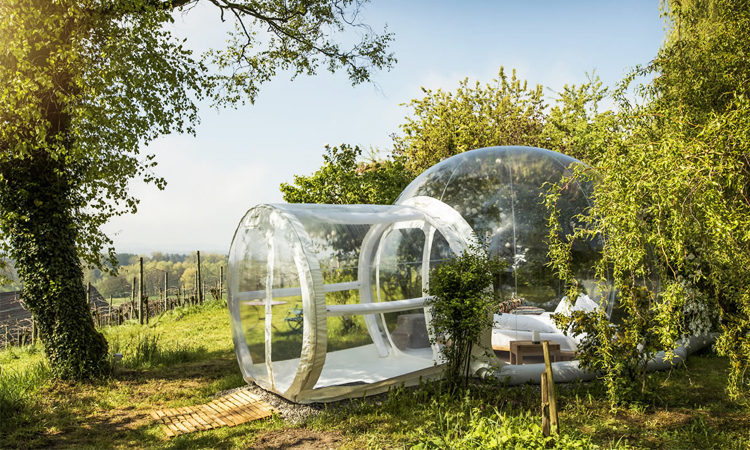 โรงแรมฟองสบู่ Himmelbett - Das Thurgauer Bubble-Hotel โรงแรมฟองสบู่, bubble hotels, สวิตเซอร์แลนด์