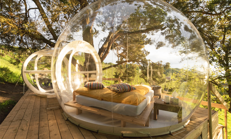 โรงแรมฟองสบู่ Himmelbett - Das Thurgauer Bubble-Hotel โรงแรมฟองสบู่, bubble hotels, สวิตเซอร์แลนด์