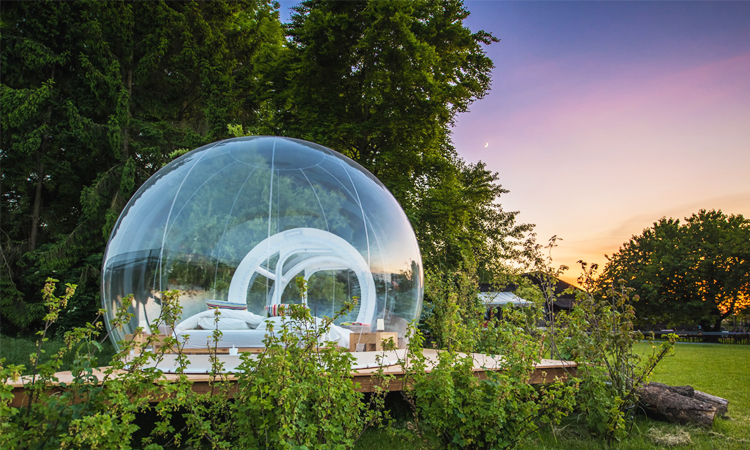 โรงแรมฟองสบู่ Himmelbett - Das Thurgauer Bubble-Hotel โรงแรมฟองสบู่, bubble hotels, สวิตเซอร์แลนด์