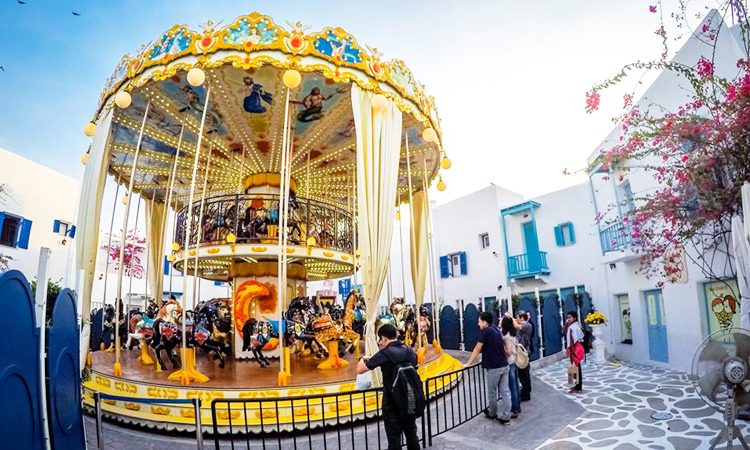 พาเด็กเที่ยวที่ Santorini Park Santorini Park