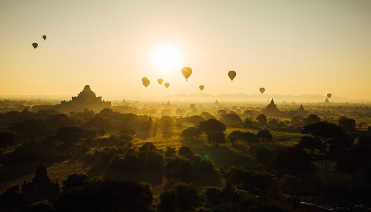 เมืองพุกาม (Bagan), ประเทศพม่า บอลลูน, เที่ยวต่างประเทศ