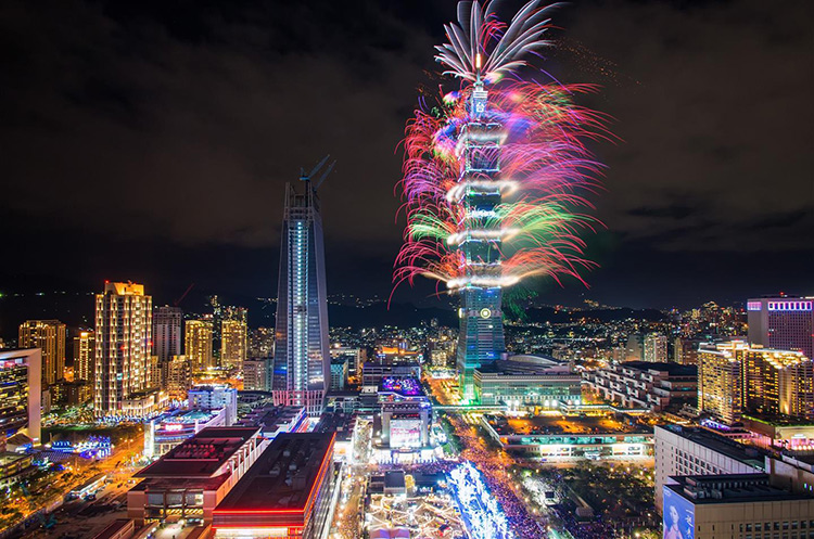 เคาท์ดาวน์คืนส่งท้ายปีที่ตึก Taipei 101 Taipei 101, ไทเป 101