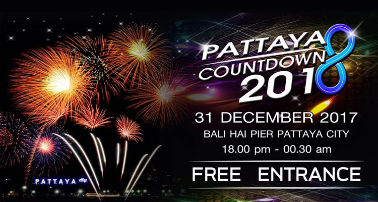 เคาท์ดาวน์ปีใหม่ 2018, Pattaya